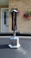 Sikh singh kaur car dashboard mantle piece 3d stainless steel large khanda stand