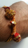 Talisman evil eye protection hindu konch shell kaudi good luck shagn bracelet e4