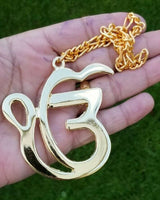 Ek onkar car rear mirror pendant punjabi sikh singh kaur gold plated hanger mmm2