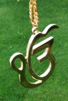 Ek onkar car rear mirror pendant punjabi sikh singh kaur gold plated hanger mmm2