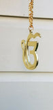 Ek onkar car rear mirror pendant punjabi sikh singh kaur gold plated hanger mmm2