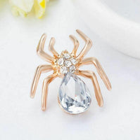 Vintage look gold plated spider brooch suit coat broach lapel pin collar s7