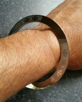 Silver plated laser engraved khandas sikh singh khalsa chakri kada bangle kara