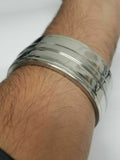 Heavy wide steel stainless steel sikh baba deep singh kara style kada bangle h7