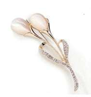 Flower brooch vintage look gold silver plated suit coat broach celebrity pin g57