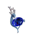 Vintage look stunning diamonte silver plated christmas reindeer brooch pin jjj41