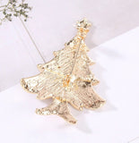 Vintage look stunning diamonte gold plated christmas tree brooch cake pin jjj37