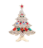 Vintage look stunning diamonte gold plated christmas tree brooch cake pin jjj37