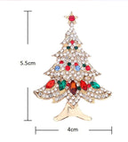 Vintage look stunning diamonte gold plated christmas tree brooch cake pin jjj37