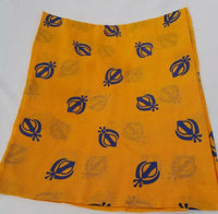 Sikh kaur dupatta chunni singh parna gamcha hajooria khalsa siropa khanda yellow