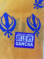 Sikh kaur dupatta chunni singh parna gamcha hajooria khalsa siropa khanda yellow