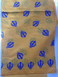 Sikh kaur dupatta chunni singh parna gamcha hajooria khalsa siropa khanda yellow