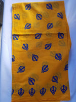 Sikh kaur dupatta chunni singh parna gamcha hajooria khalsa siropa khanda yellow