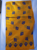 Sikh kaur dupatta chunni singh parna gamcha hajooria khalsa siropa khanda yellow