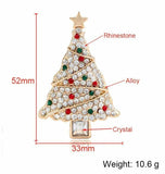 Vintage look stunning diamonte gold plated christmas tree brooch cake pin b48w