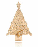 Vintage look stunning diamonte gold plated christmas tree brooch cake pin b48w