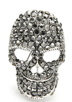 Celebrity skull brooch designer vintage look queen broach silver plated pin g78