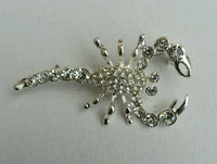 Talisman protection silver plated scorpion brooch star sign cake pin birth sign