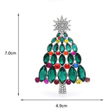 Vintage look stunning diamonte silver plated christmas tree brooch cake pin jj23