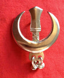 Sarbloh chand tora hand made punjabi sikh singh kaur khanda pin brooch gift bbb1