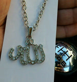 Silver plated islamic muslim allah islam pendant car rear mirror holy hanging