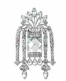 Stunning vintage look silver plated king royal celebrity brooch broach pin b49t