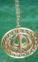 Khanda car hanger gold plated punjabi sikh stunning evil protection pendant ccc9