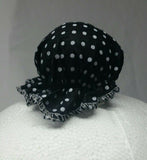 Sikh punjabi black dots kids baby jooda rumal juda head top knot elastic roomal