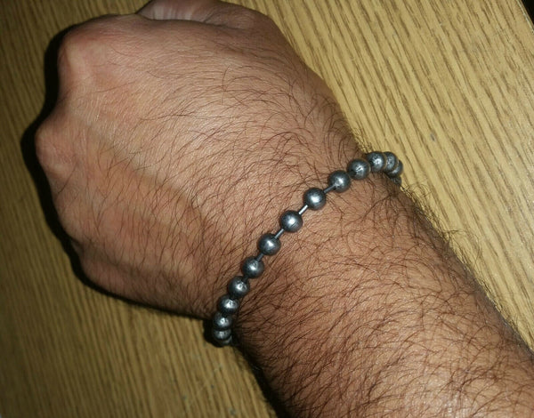 27 sarbloh pure steel meditation praying beads talisman sikh simarna bracelet oo