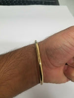 Sikh Brass Kara 22ct Gold look Smooth Round Sikh Singh Kaur khalsa Bangle K7A