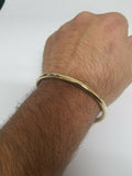 Sikh Brass Kara 22ct Gold look Smooth Round Sikh Singh Kaur khalsa Bangle K7A