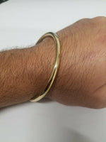 Sikh Brass Kara 22ct Gold look Smooth Round Sikh Singh Kaur khalsa Bangle K7A