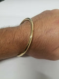 Sikh Brass Kara 22ct Gold look Smooth Round Sikh Singh Kaur khalsa Bangle K7A