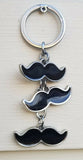 Sikh punjabi moustache singh kaur khalsa stainless steel key chain key ring pp