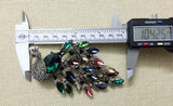 Peacock brooch gold plated multicolour blue green stones broach good luck pin gg