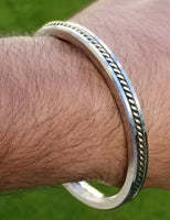 Sikh kara stainless steel twisted brassedge flat kada singh kaur karra bangle w3