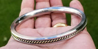 Sikh kara stainless steel twisted brassedge flat kada singh kaur karra bangle w3