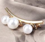 Valentine imitation pearls brooch retro vintage look gold plated design pin gg26