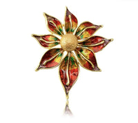 Stunning vintage look gold plated retro flower celebrity brooch broach pin ggg10