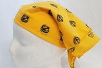 Sikh punjabi singh kaur yellow khalsa khandas bandana head wrap gear rumal hanky