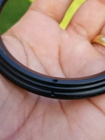 Black sarbloh pure iron kada lines heavy sikh singh kaur khalsa kara bangle l3