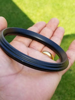 Black sarbloh pure iron kada lines heavy sikh singh kaur khalsa kara bangle l3