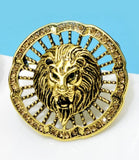 Lion brooch vintage look queen broach stunning gold silver plated pin kk5 new