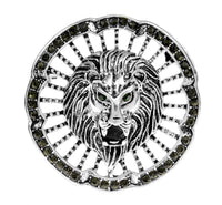 Lion brooch vintage look queen broach stunning gold silver plated pin kk5 new