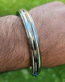 Stunning stainless steel one edge kara bracelet sikh kada singh kaur bangle q1