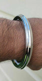 Stunning stainless steel one edge kara bracelet sikh kada singh kaur bangle q1