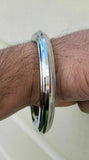 Stunning stainless steel one edge kara bracelet sikh kada singh kaur bangle q1