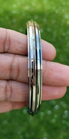 Stunning stainless steel one edge kara bracelet sikh kada singh kaur bangle q1