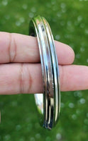 Stunning stainless steel one edge kara bracelet sikh kada singh kaur bangle q1