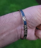 Sikh waheguru kara laser engraved khanda sikh kaur singh bangle black kada j18